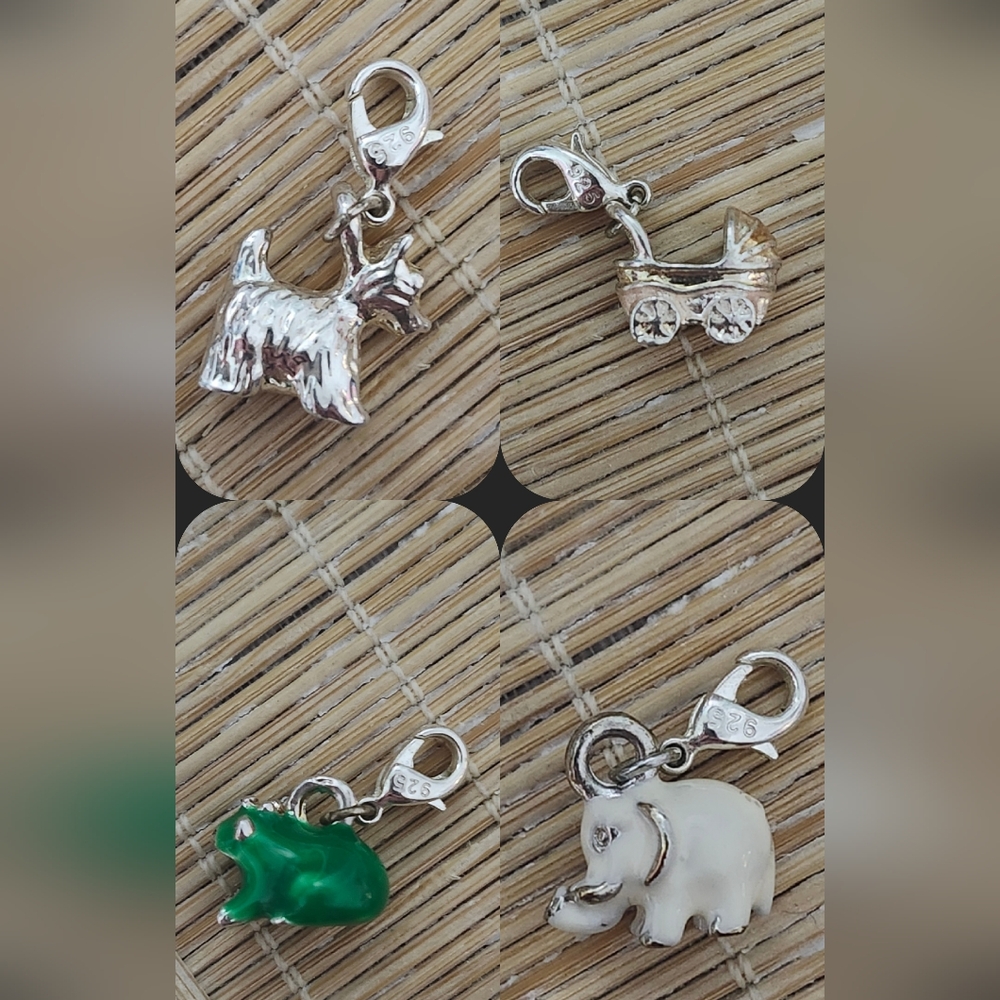 Vintage Solid Silver Animal Charms